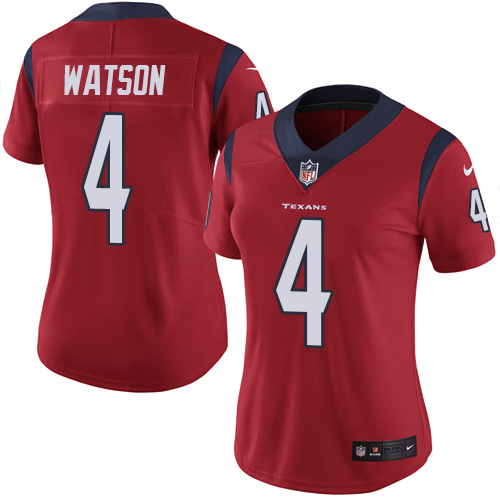 Women Houston Texans 4 Watson red Nike Vapor Untouchable Limited NFL Jersey